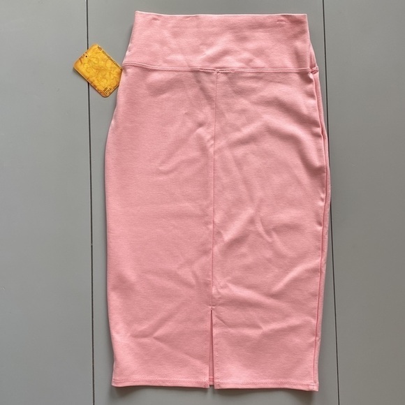 Nwt Hybrid & Company High Waist Pink MIDI Skirt Size Medium - Picture 8 of 14